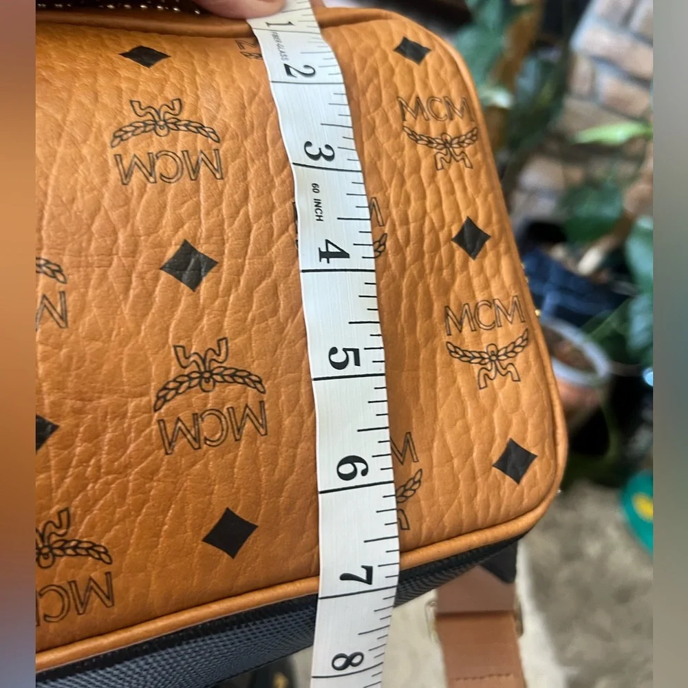 MCM COGNAC VISETOS COATED CANVAS DIAMOND STARK BACKPACK XL - Picture 14 of 14
